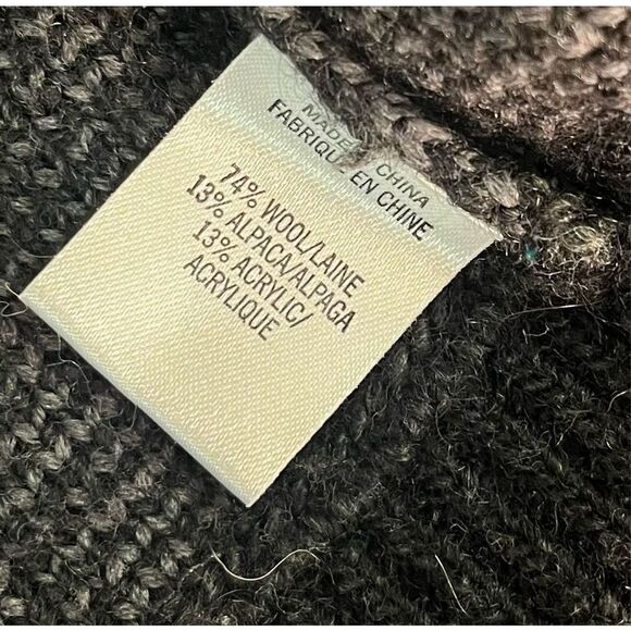 Theory houndstooth zip up wool sweater - Picture 8 of 9